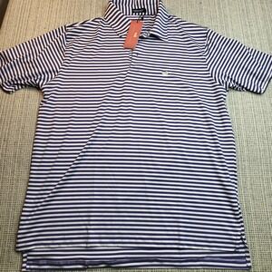 Southern Marsh Polo Shirt Mens XL Purple Stripe Bermuda Somerset Short Sleeve